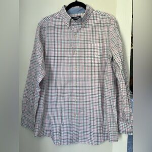 Chaps Men's Red and Blue Plaid Button Down Shirt